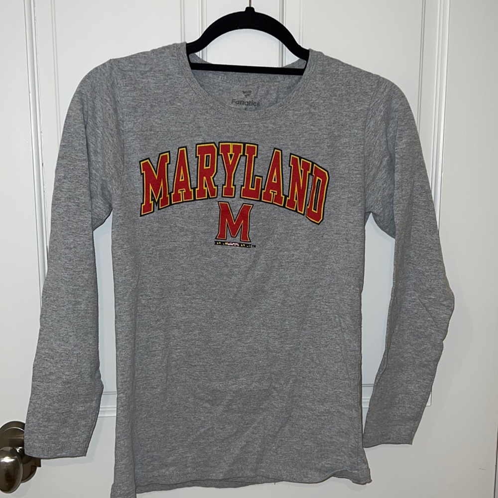 University of Maryland gray long sleeve t-shirt